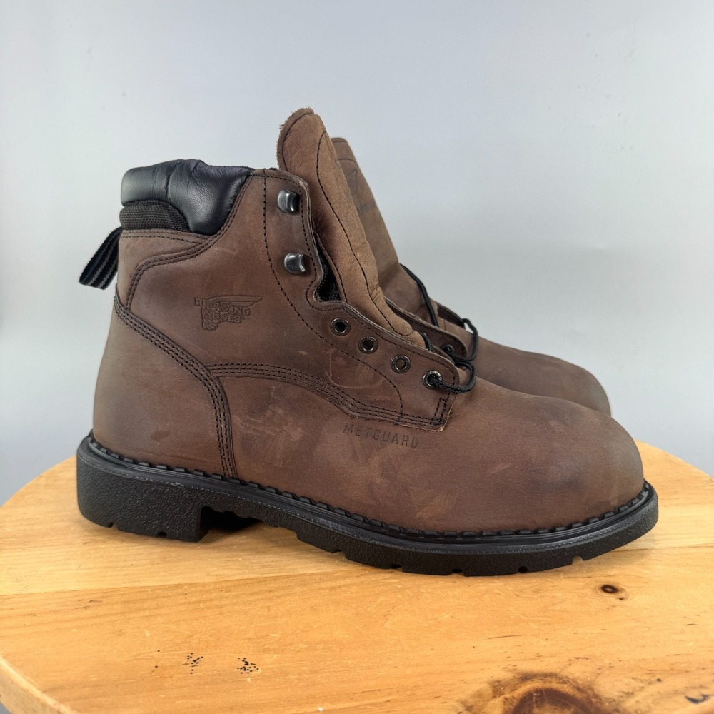 Red Wing SuperSole 6-inch Waterproof Safety Toe Mens Size 12 Metguard Boots 4433
